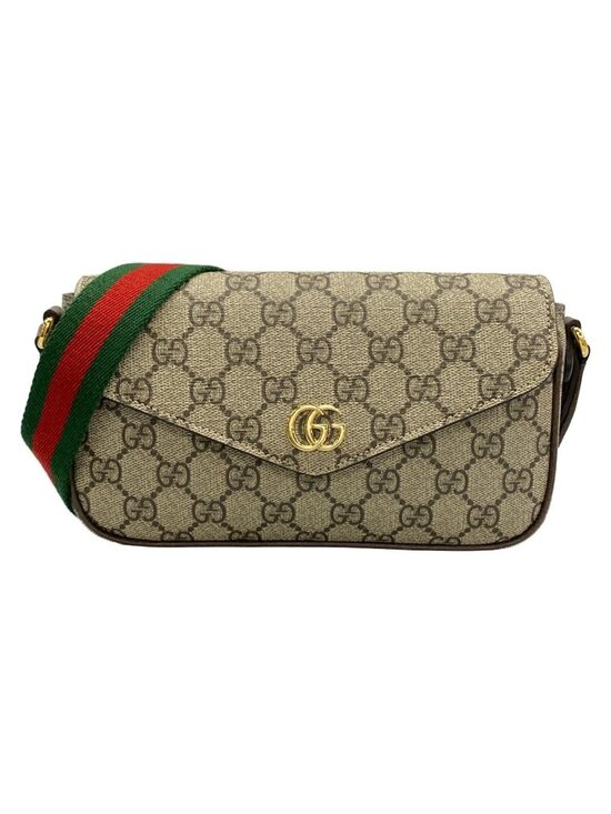 Gucci Handbags - Gucci Shoulder Bag Ophidia Beige Dark Brown Multi Leather